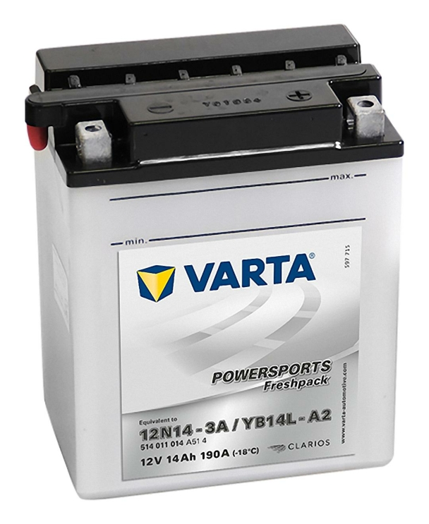 Varta Powersports Freshpack YB14L-A2/12N14-3A
